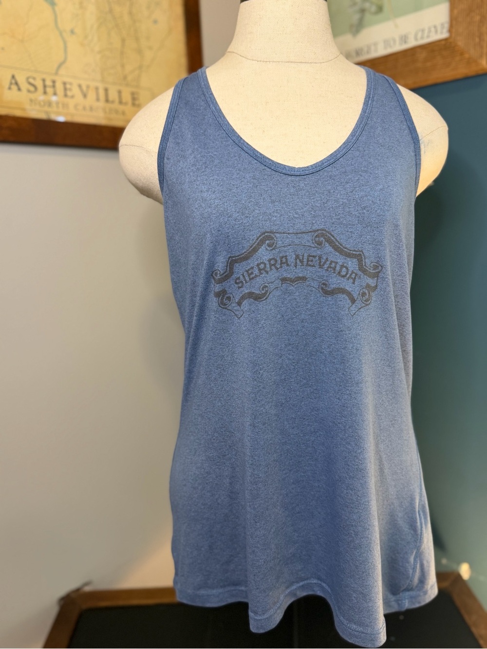 Sierra Nevada Scoop Neck Blue Women's Tank Top